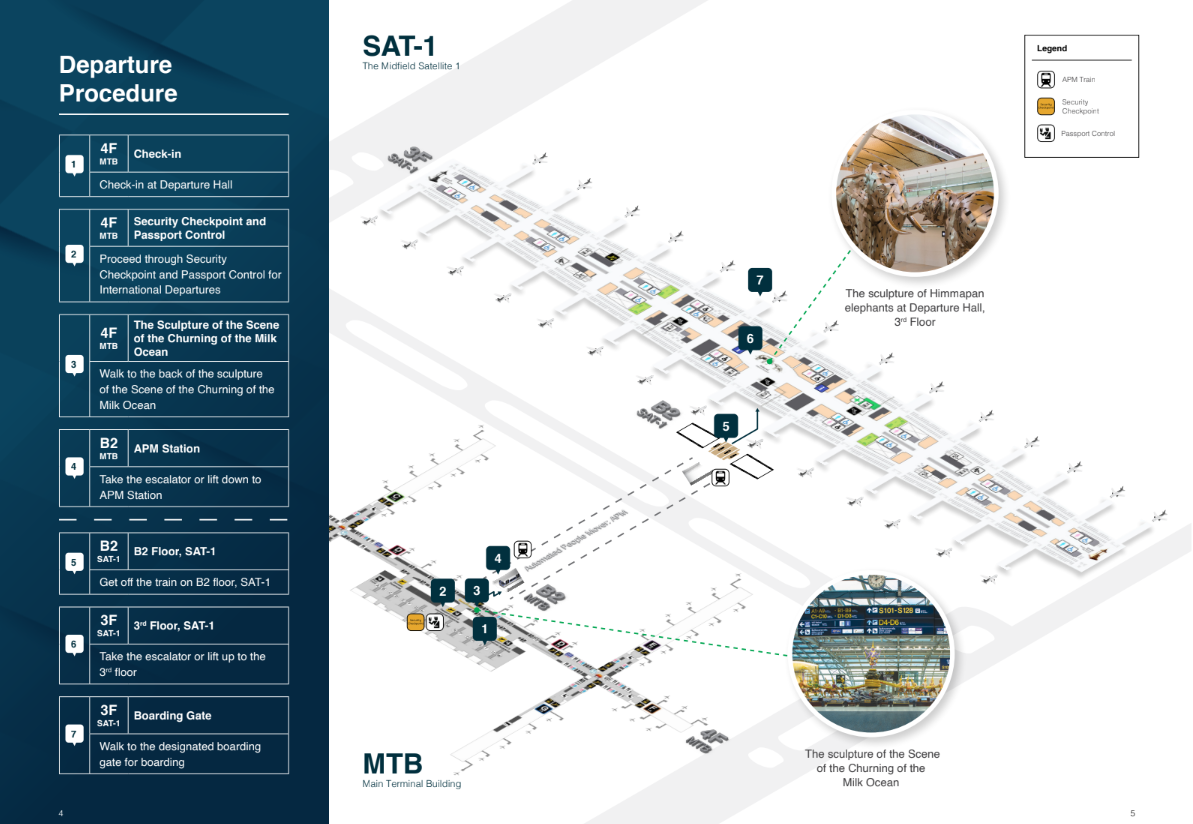 Suvarnabhumi Airport Terminal Map SAT 1